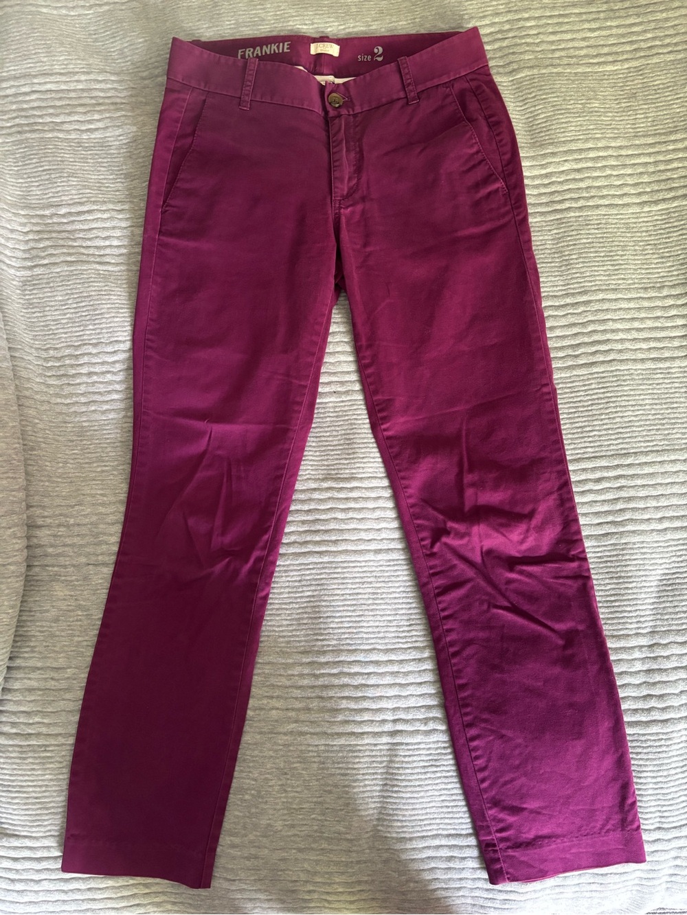 J. Crew Women's Frankie Chino Pant - Bright Eggplant